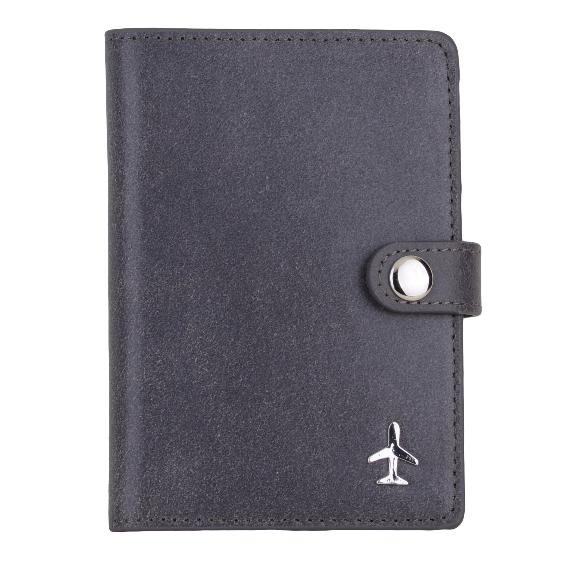 4053-GREY 4053 - Plane Passport Holder - Wholesale Small Leather Good - Most Wanted USA