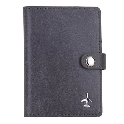 4053-GREY 4053 - Plane Passport Holder - Wholesale Small Leather Good - Most Wanted USA