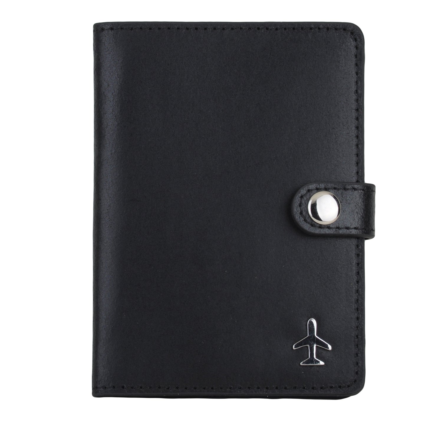 4053BLACK 4053 - Plane Passport Holder - Wholesale Small Leather Good - Most Wanted USA