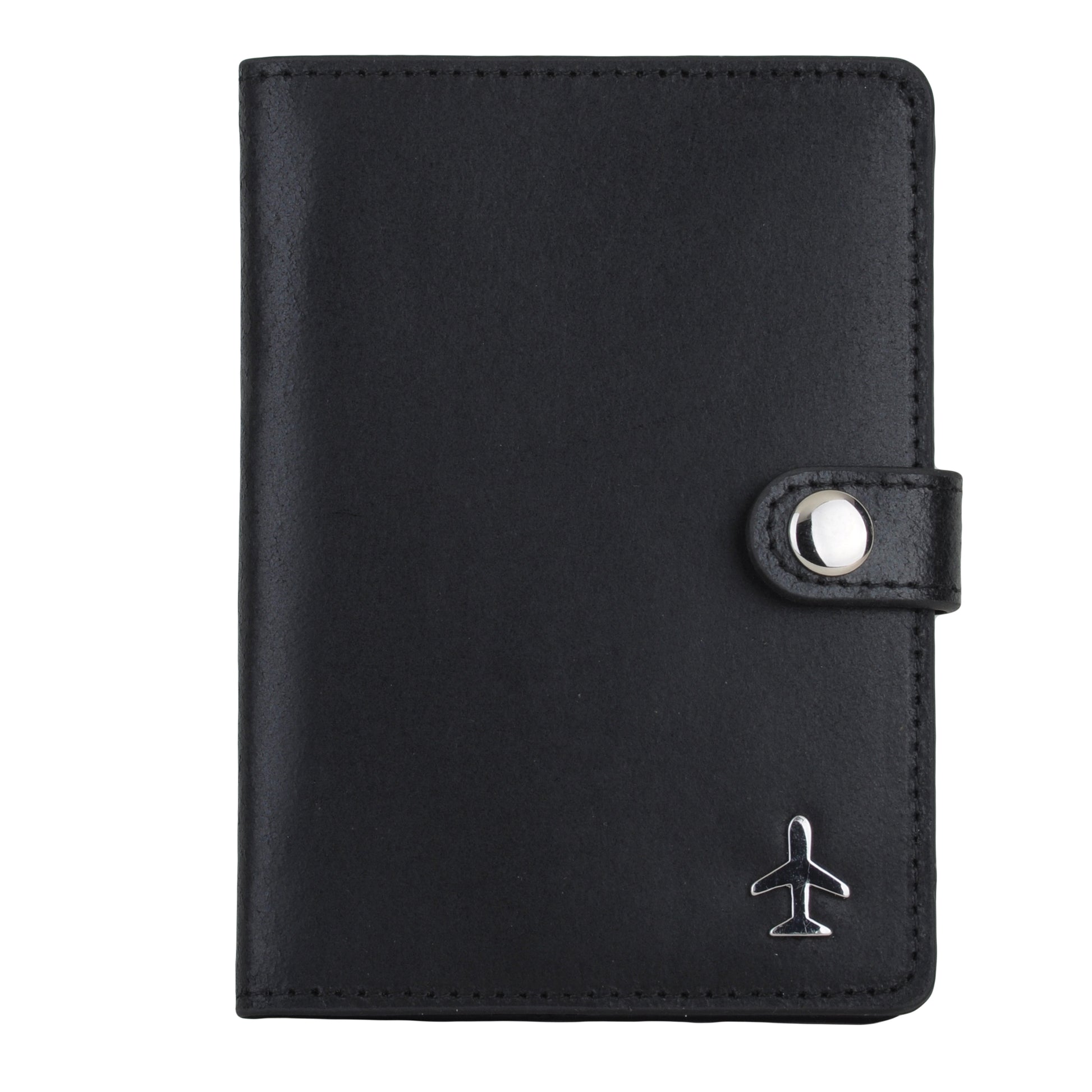 4053BLACK 4053 - Plane Passport Holder - Wholesale Small Leather Good - Most Wanted USA