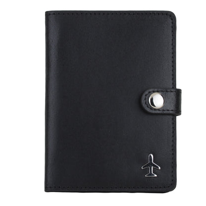 4053BLACK 4053 - Plane Passport Holder - Wholesale Small Leather Good - Most Wanted USA