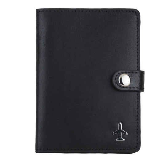 4053BLACK 4053 - Plane Passport Holder - Wholesale Small Leather Good - Most Wanted USA