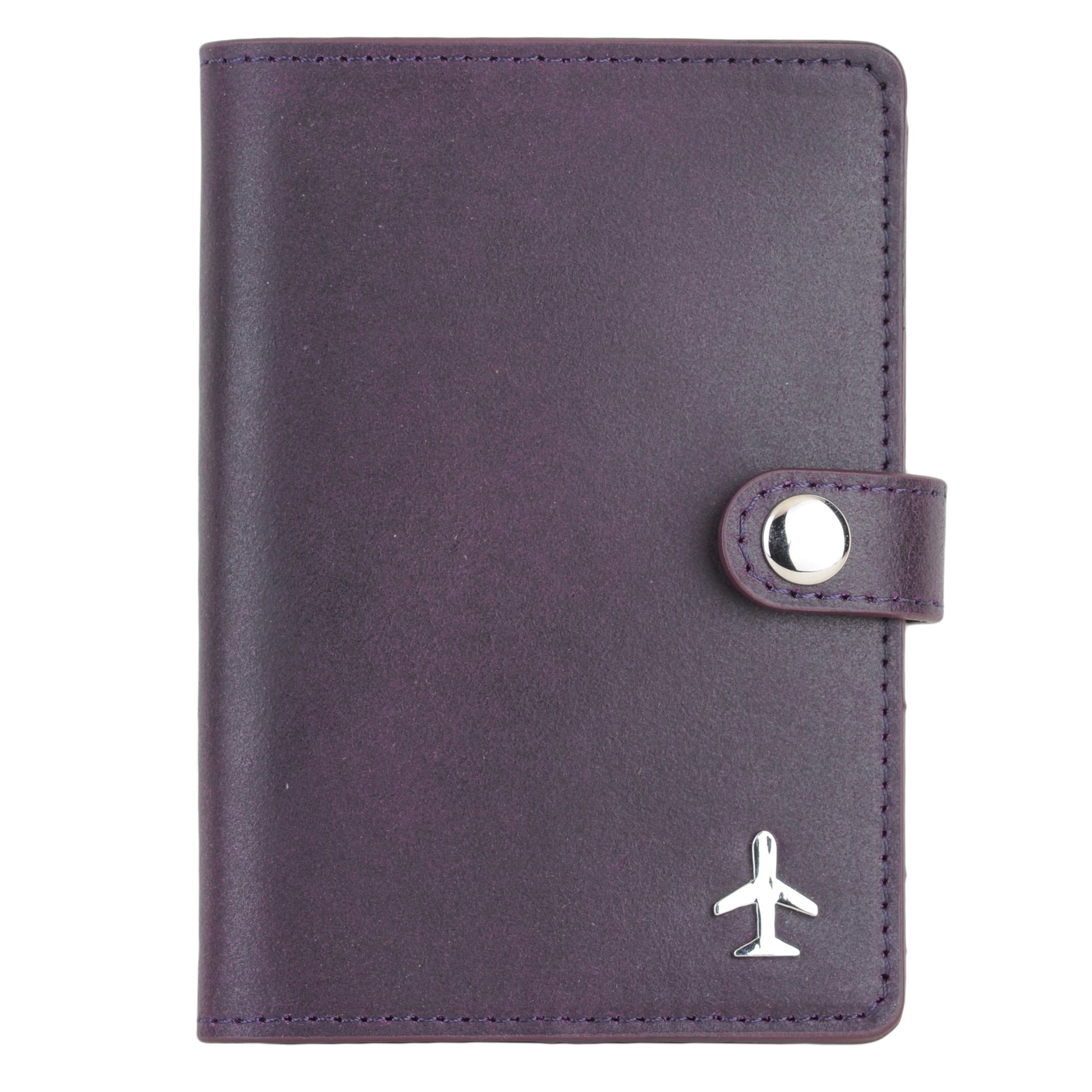 4053-PURPLE 4053 - Plane Passport Holder - Wholesale Small Leather Good - Most Wanted USA