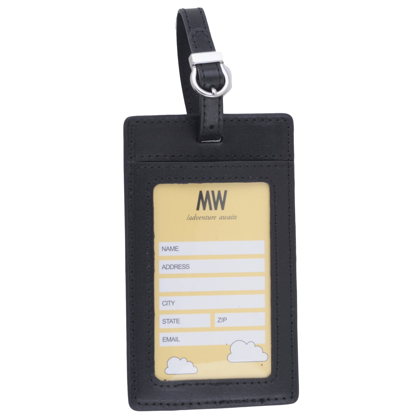 4061 - Leather Luggage Tag - Wholesale Small Leather Good - Most Wanted USA