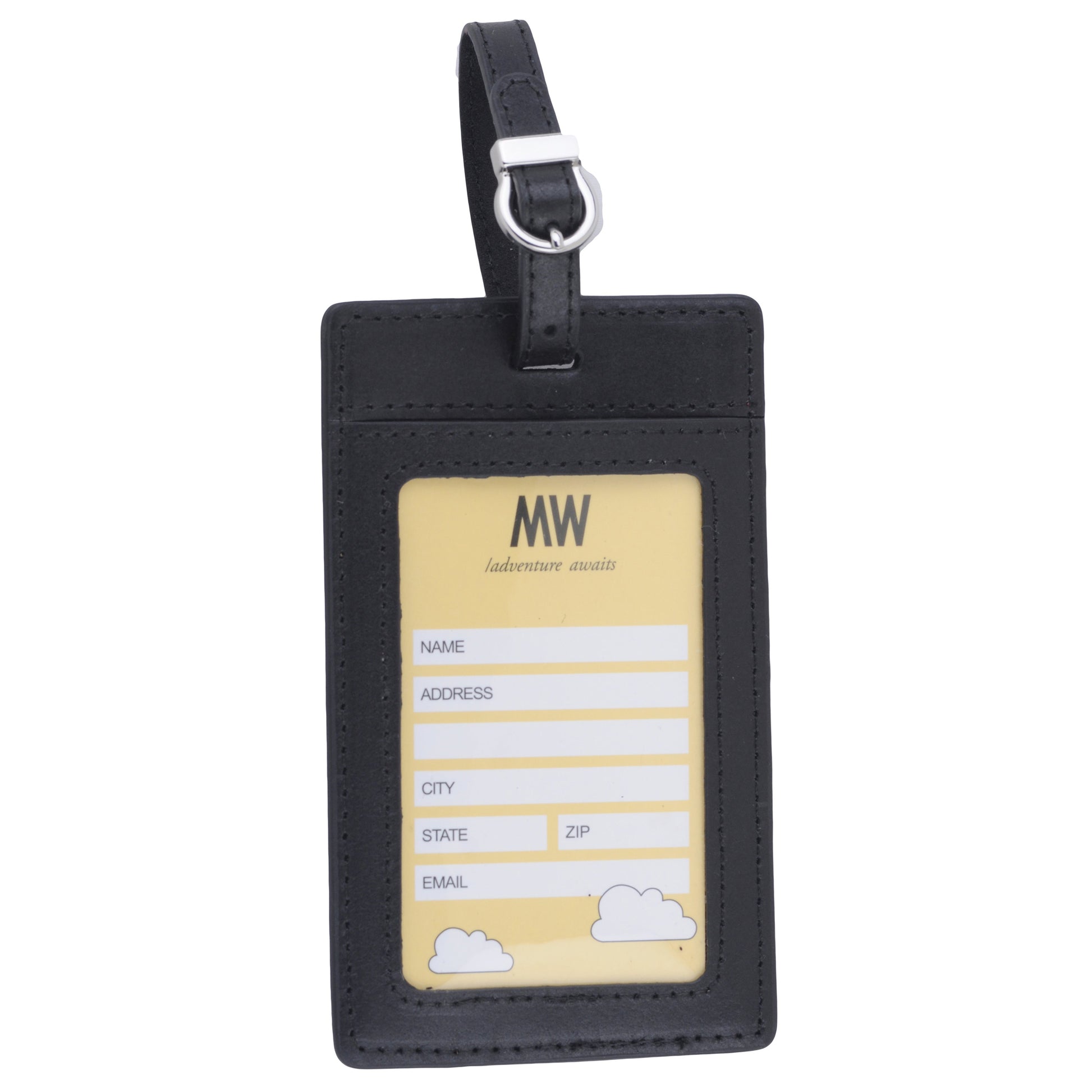 4061 - Leather Luggage Tag - Wholesale Small Leather Good - Most Wanted USA