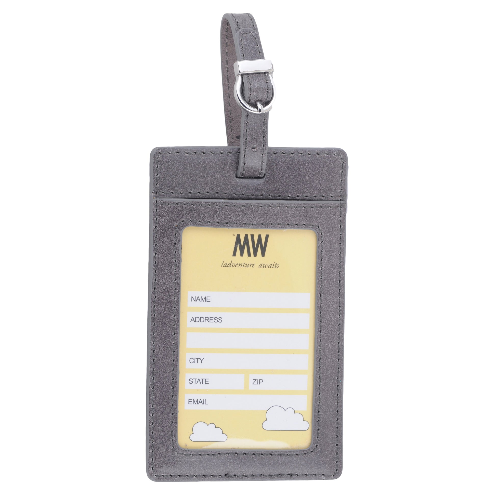4061 - Leather Luggage Tag - Wholesale Small Leather Good - Most Wanted USA