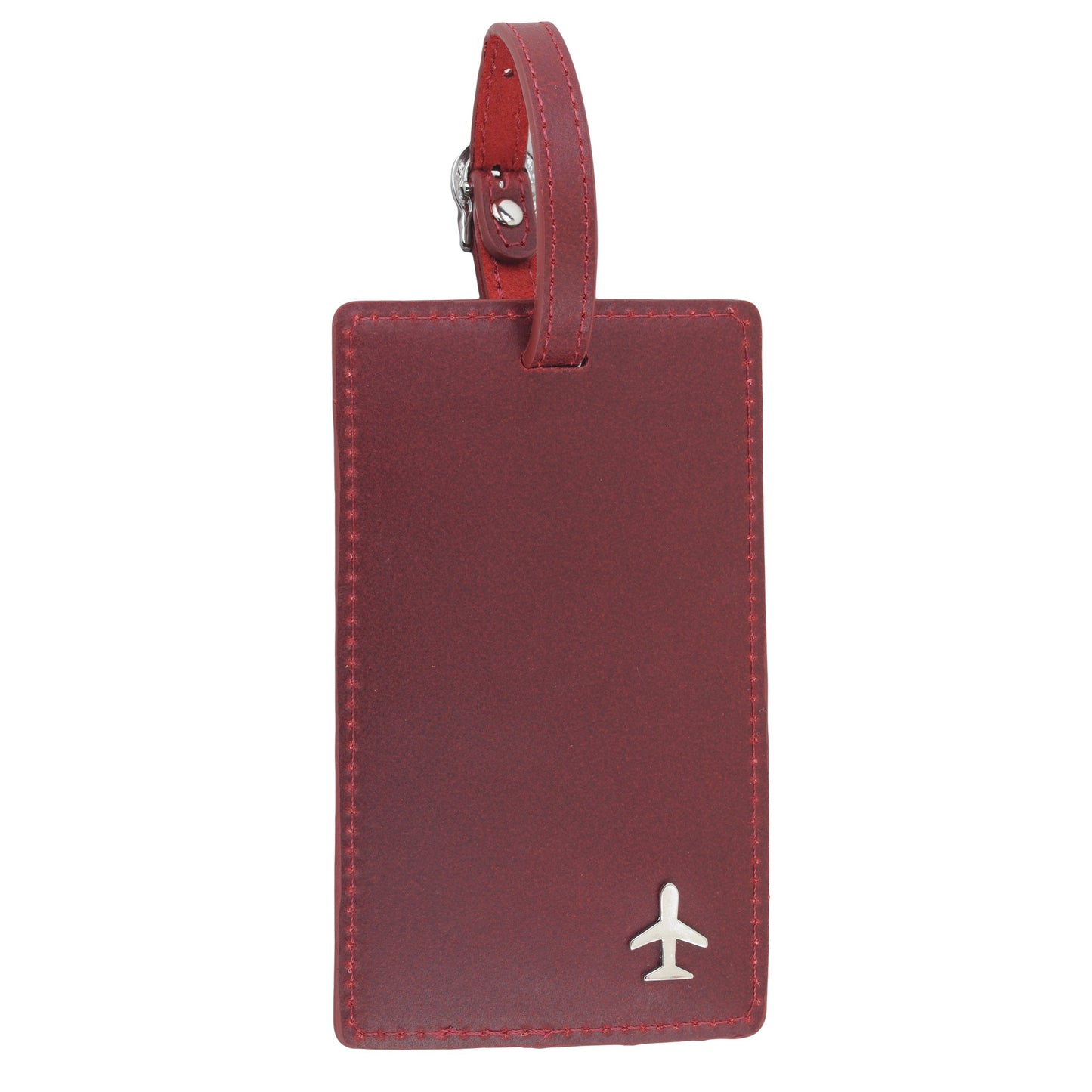 4061-RED 4061 - Leather Luggage Tag - Wholesale Small Leather Good - Most Wanted USA