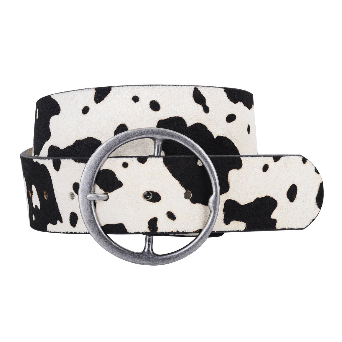 5078 - Wide Cow Print Calf Hair Belt
