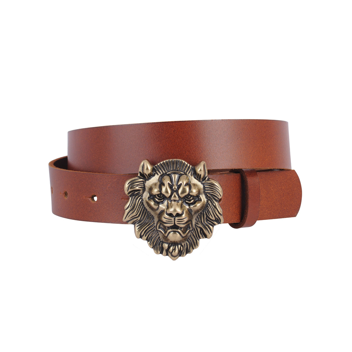 Vintage Red Belt with Golden Lion Heads Amazon.com: RGWYGCG Men main image 2