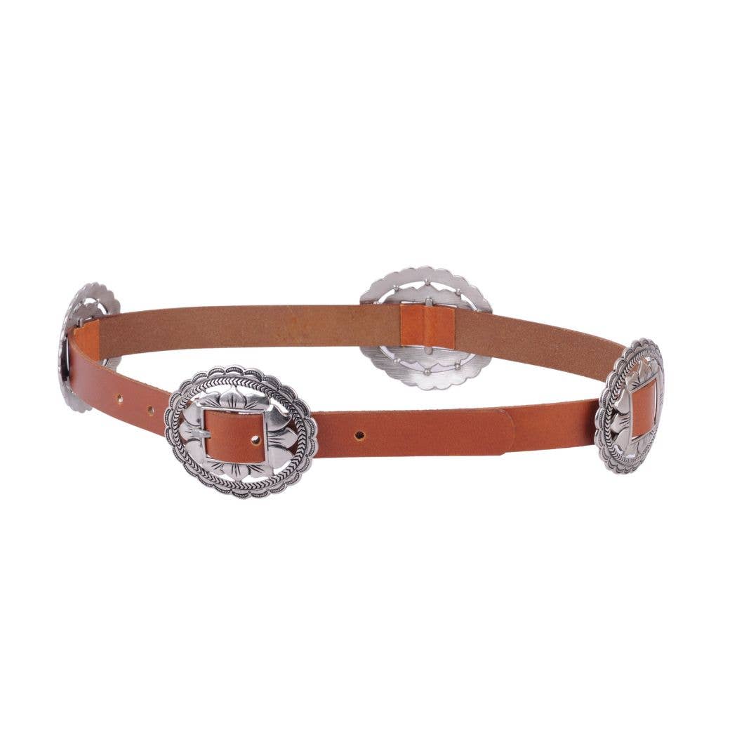 5192 - Western Concho Leather Belt